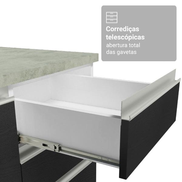 Cocina Integral Completa Armario de Vidrio Madesa Glamy BN 5