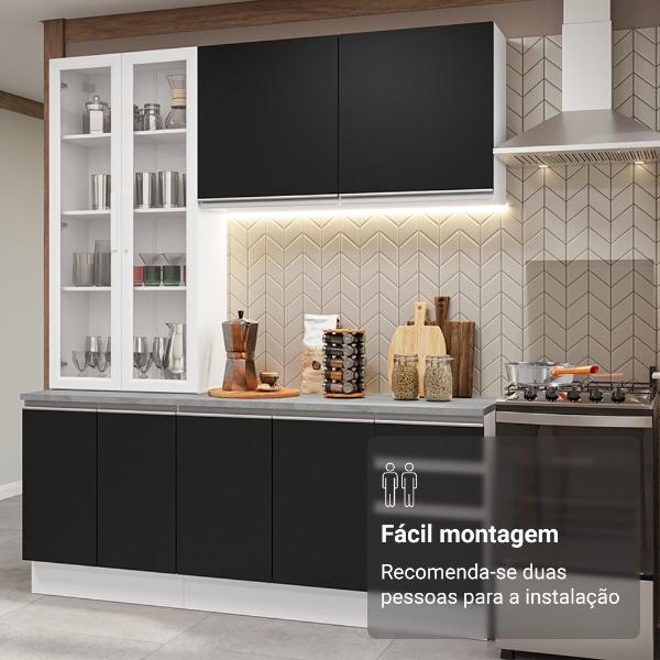 Cocina Integral Completa Armario de Vidrio Madesa Glamy BN 5