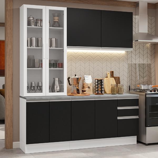 Cocina Integral Completa Armario de Vidrio Madesa Glamy BN 5