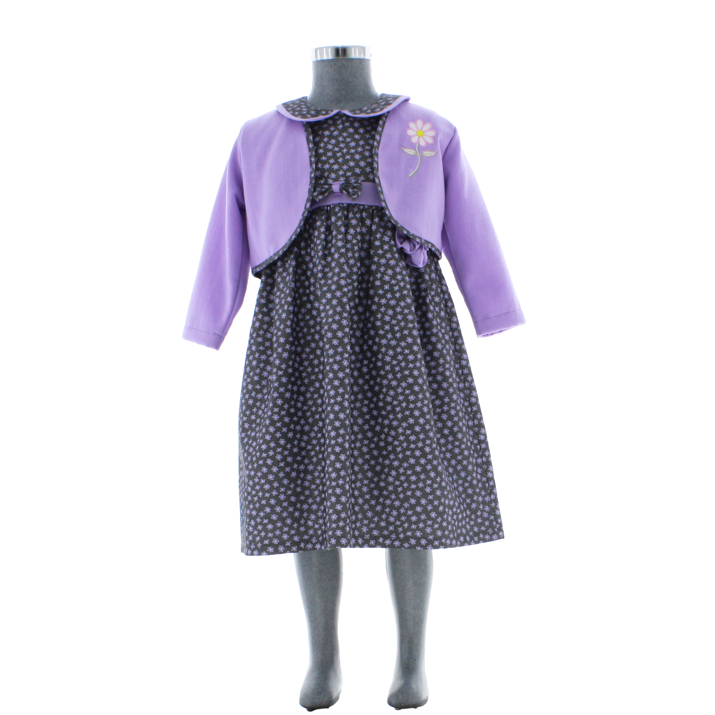 Vestido Para Niña color Lila con Torera 3926 1 a 13 Años.