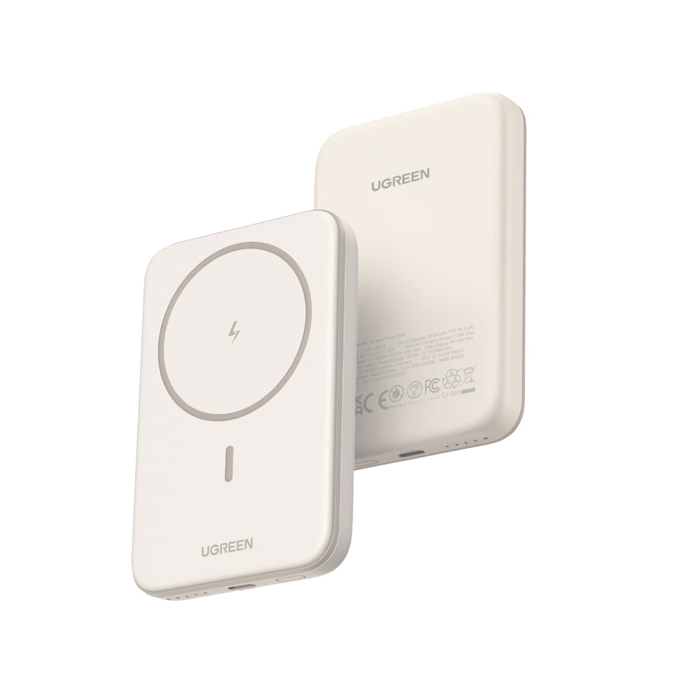 UGREEN Power Bank Portátil de 10000mAh - MagSafe 20W, Carga Inalámbrica y USB-C - Ideal para Viajes