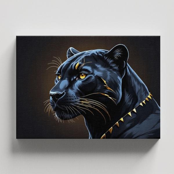 Cuadro Decorativo Canvas de cara de Pantera Negra 120 X 80