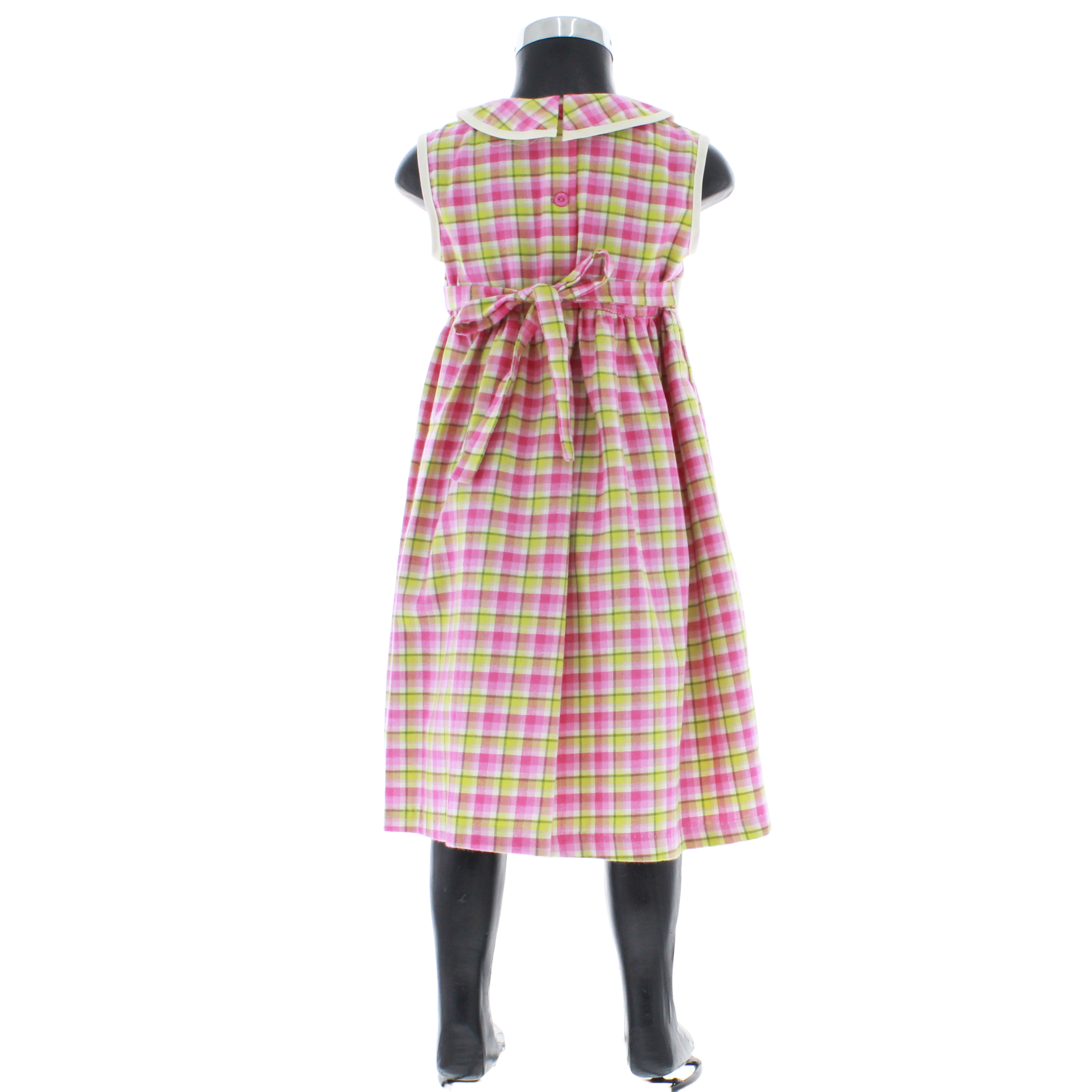 Vestido Para Niña de Cuadros con Torera Rosa 3928 1 a 13 Años.