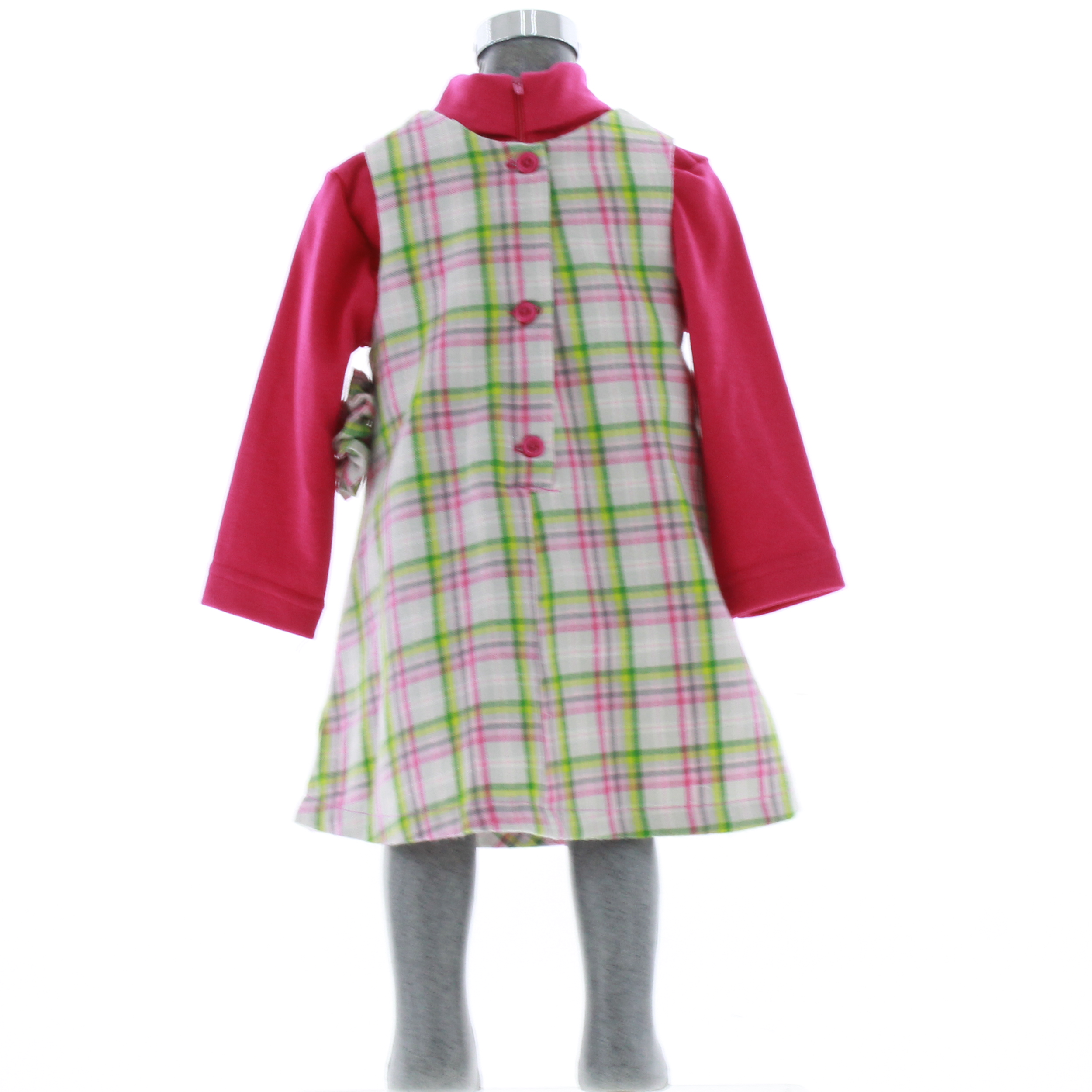 Vestido Para Niña color Fiusha 3935 0 a 4 Años.