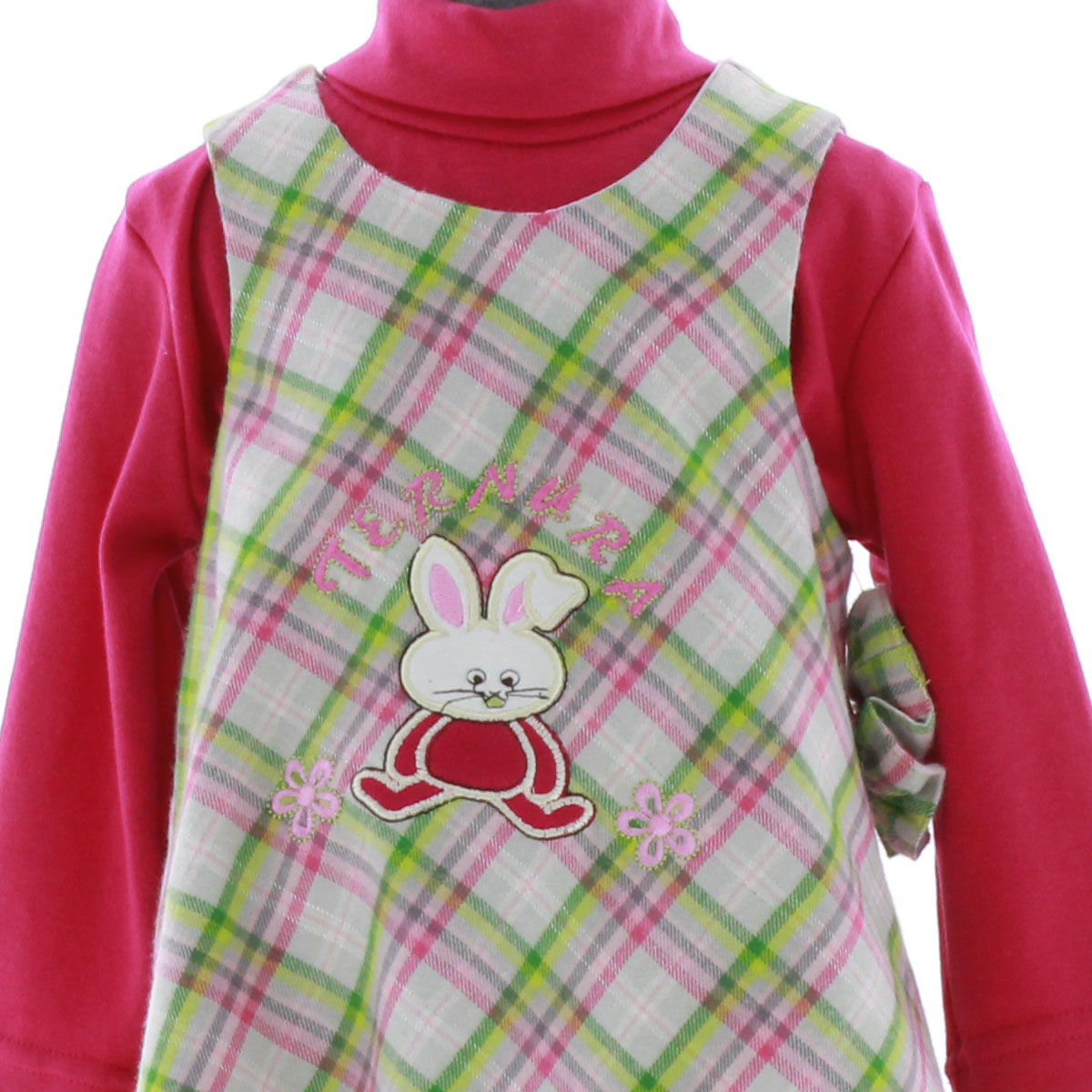 Vestido Para Niña color Fiusha 3935 0 a 4 Años.