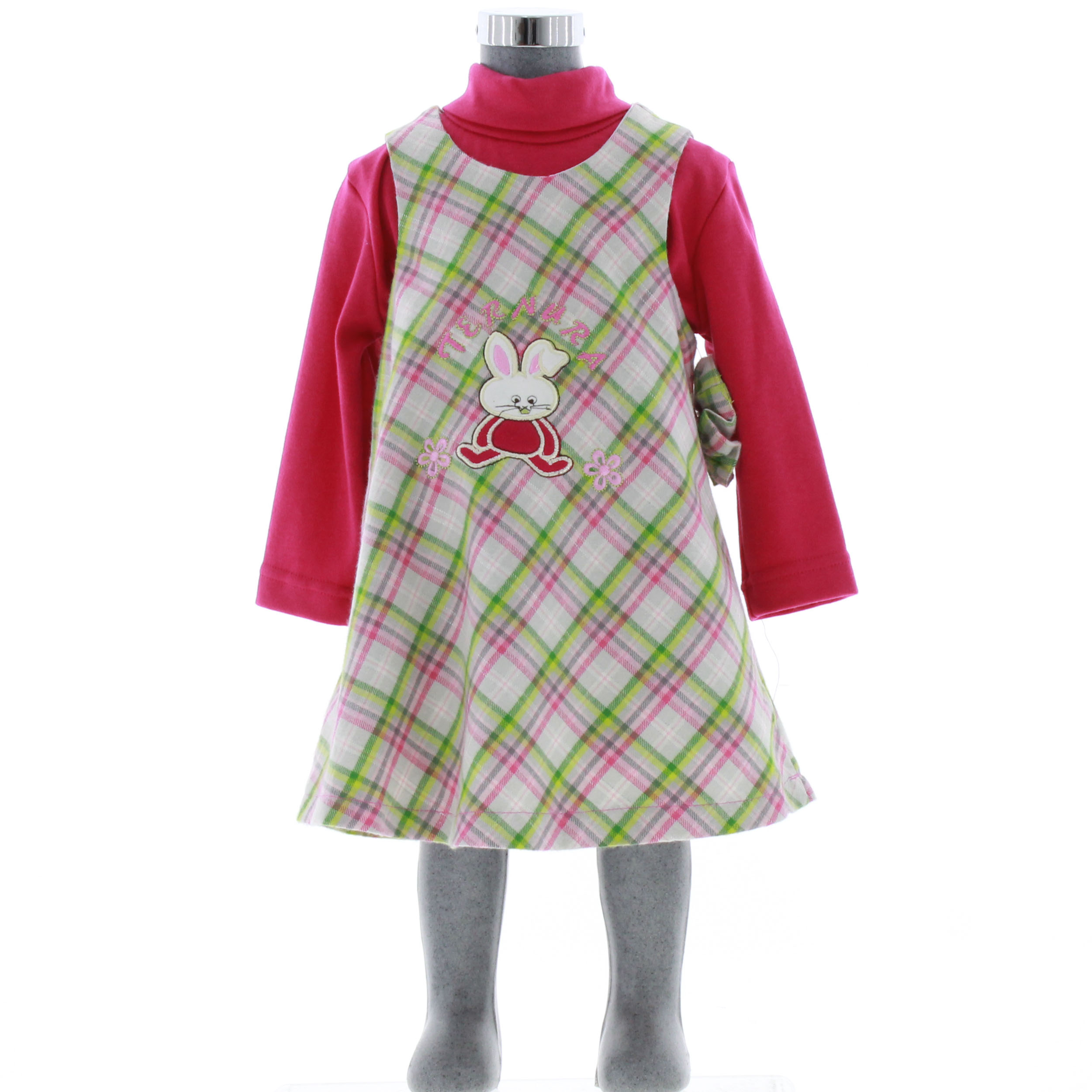 Vestido Para Niña color Fiusha 3935 0 a 4 Años.