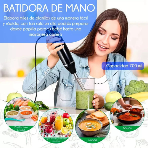 Batidora De Mano Multifuncional De Alta Potencia 500w