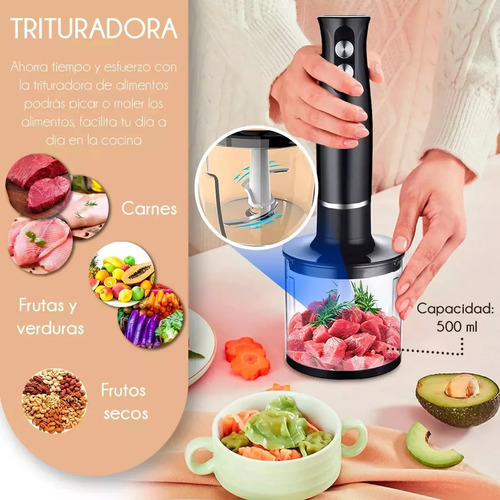 Batidora De Mano Multifuncional De Alta Potencia 500w