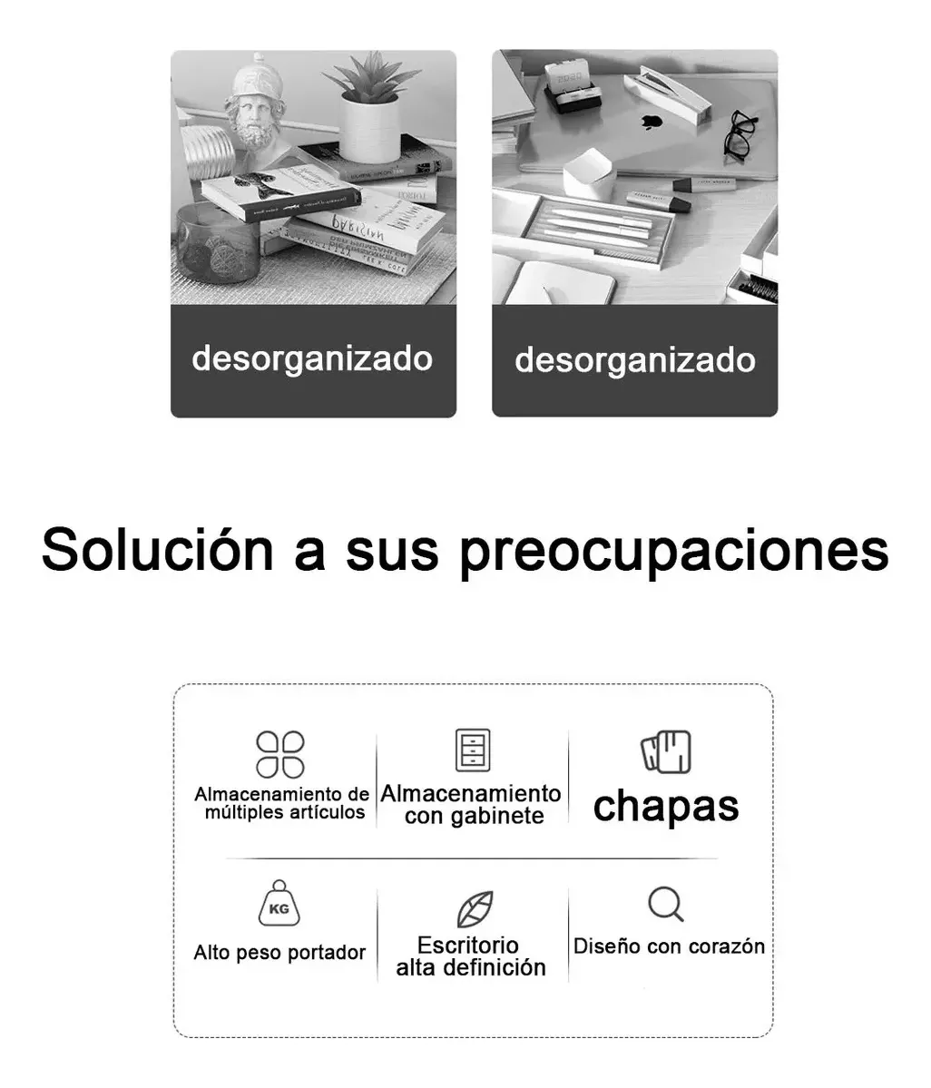 Escritorio Nórdico 2 Cajones Para El Dormitori Gabinete