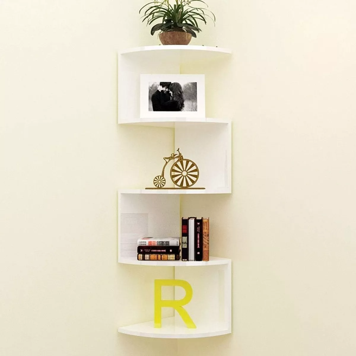 5 Repisas Modernas Flotantes Esquineras Blancas Minimalistas