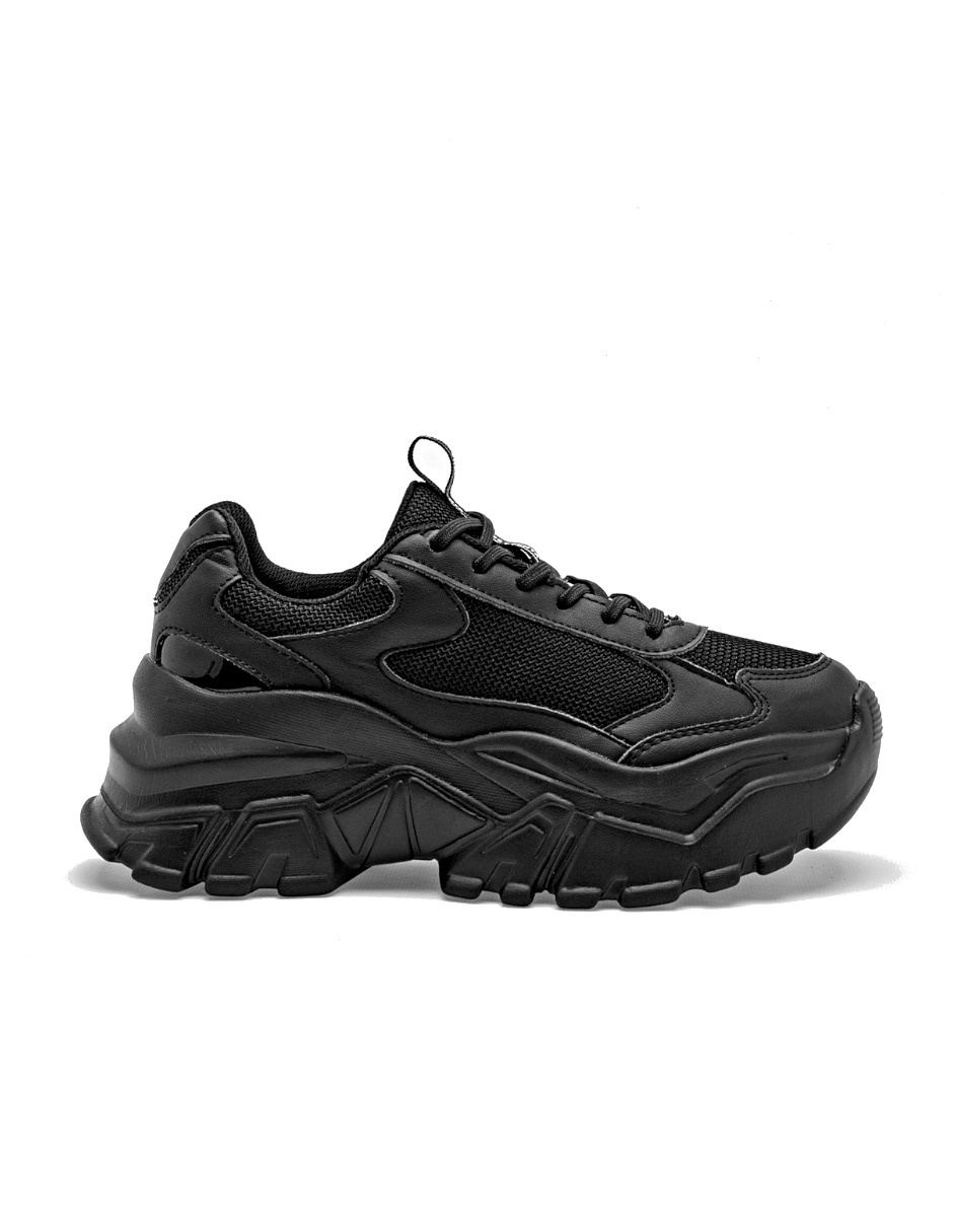 tenis de plataforma color negro para exterior