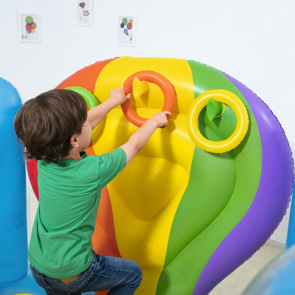 Castillo Inflable Brincolin Infantil Diseño Arcoiris Rainbow.