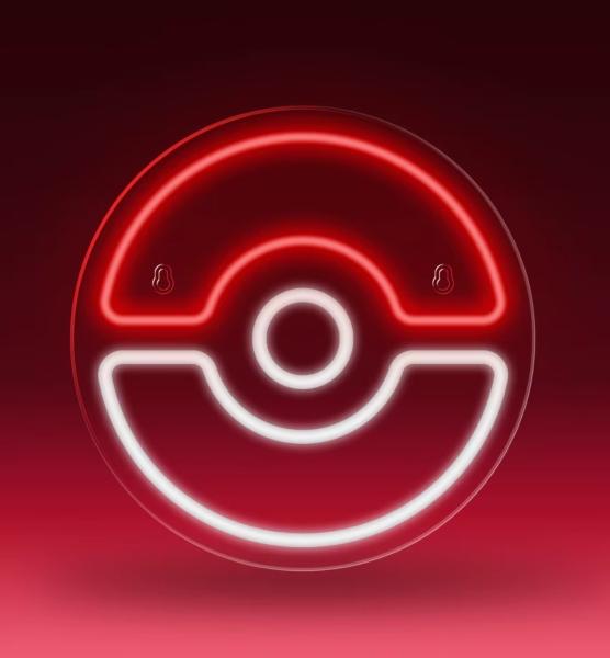 Letrero De Neón Pokémon Pokébola Para Decoración 25 Cm