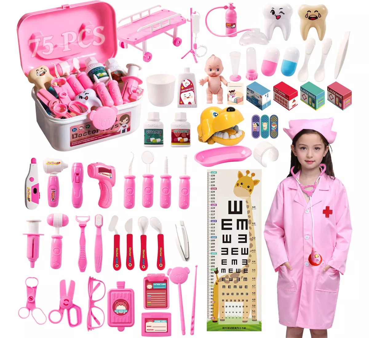 Kit De Juguetes De Doctor Para Niños, 46 Piezas
