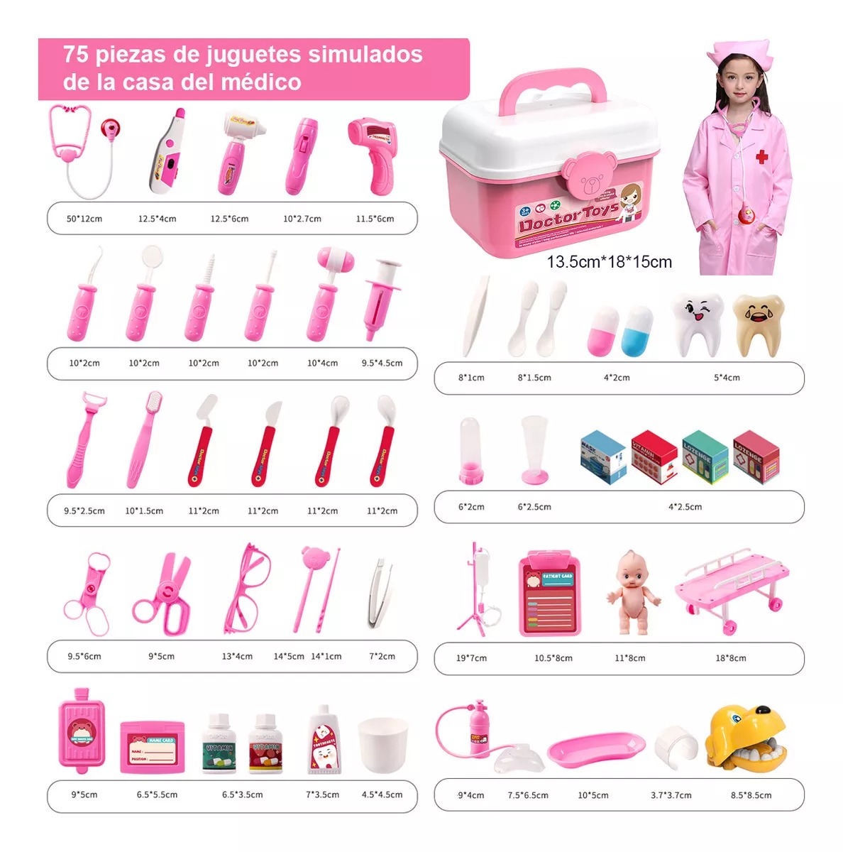 Kit De Juguetes De Doctor Para Niños, 46 Piezas