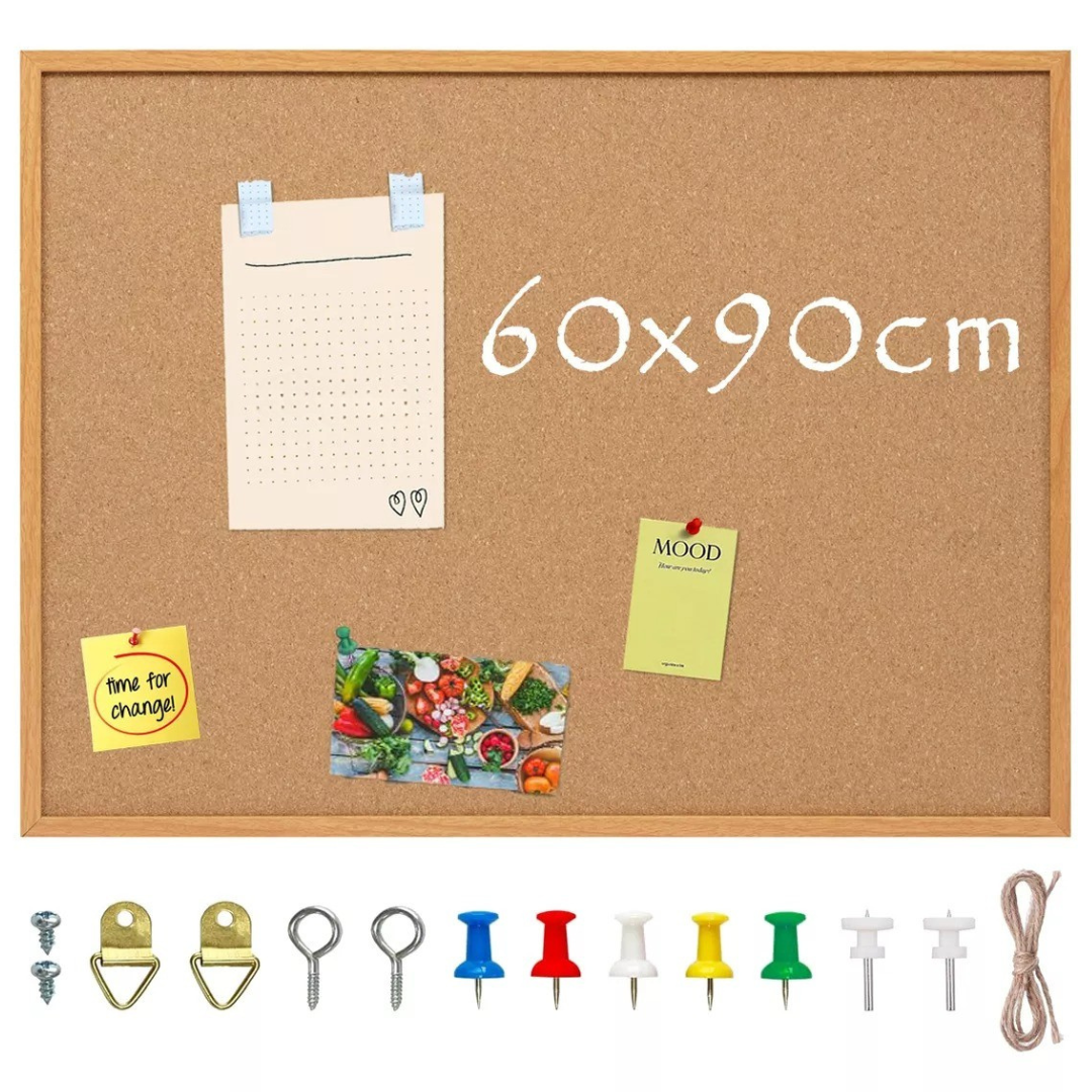 Pizarrón Corcho Para Pared Pizarrones Tablero Corcho 60x90cm