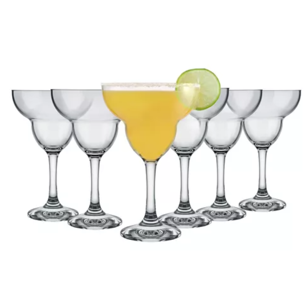 Set 6 Piezas Copas Margarita Coctel Vidrio 11 Oz 335 Ml