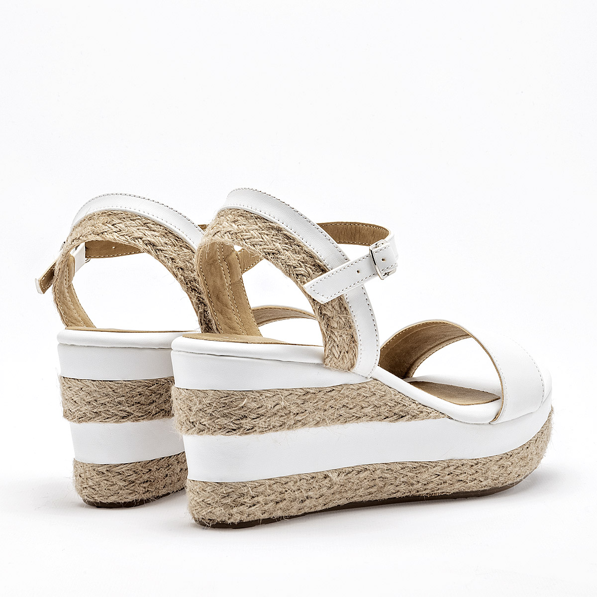 SANDALIA PLATAFORMA 7 CM FIRST AVENUE PARA MUJER COLOR BLANCO 5204