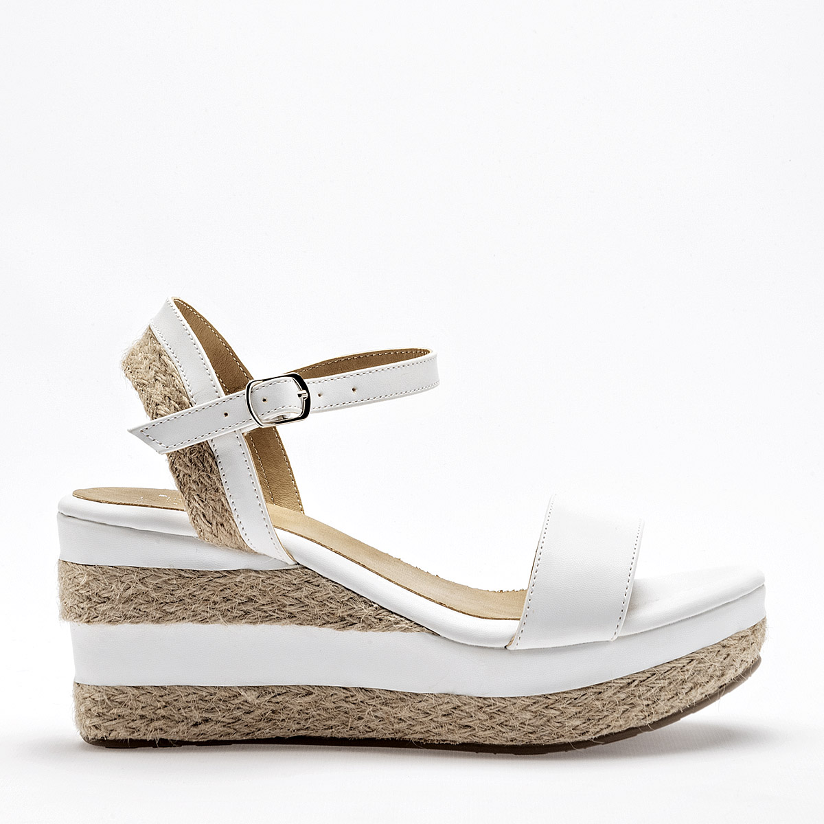 SANDALIA PLATAFORMA 7 CM FIRST AVENUE PARA MUJER COLOR BLANCO 5204