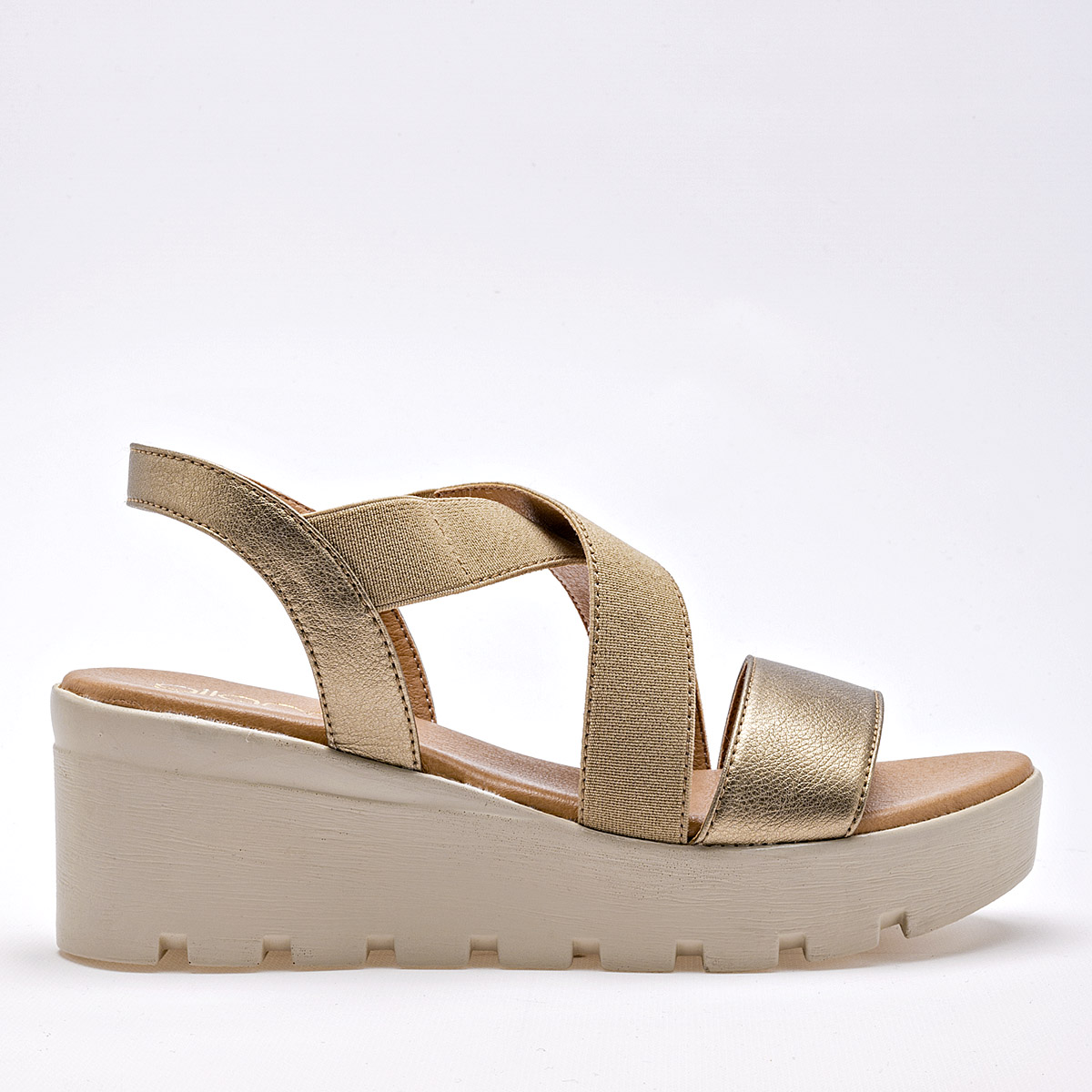 SANDALIA PLATAFORMA 6 CM GILARDI PARA MUJER COLOR ORO 802