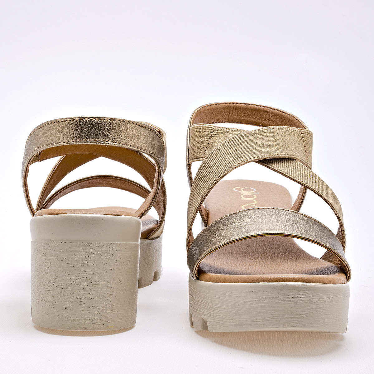 SANDALIA PLATAFORMA 6 CM GILARDI PARA MUJER COLOR ORO 802