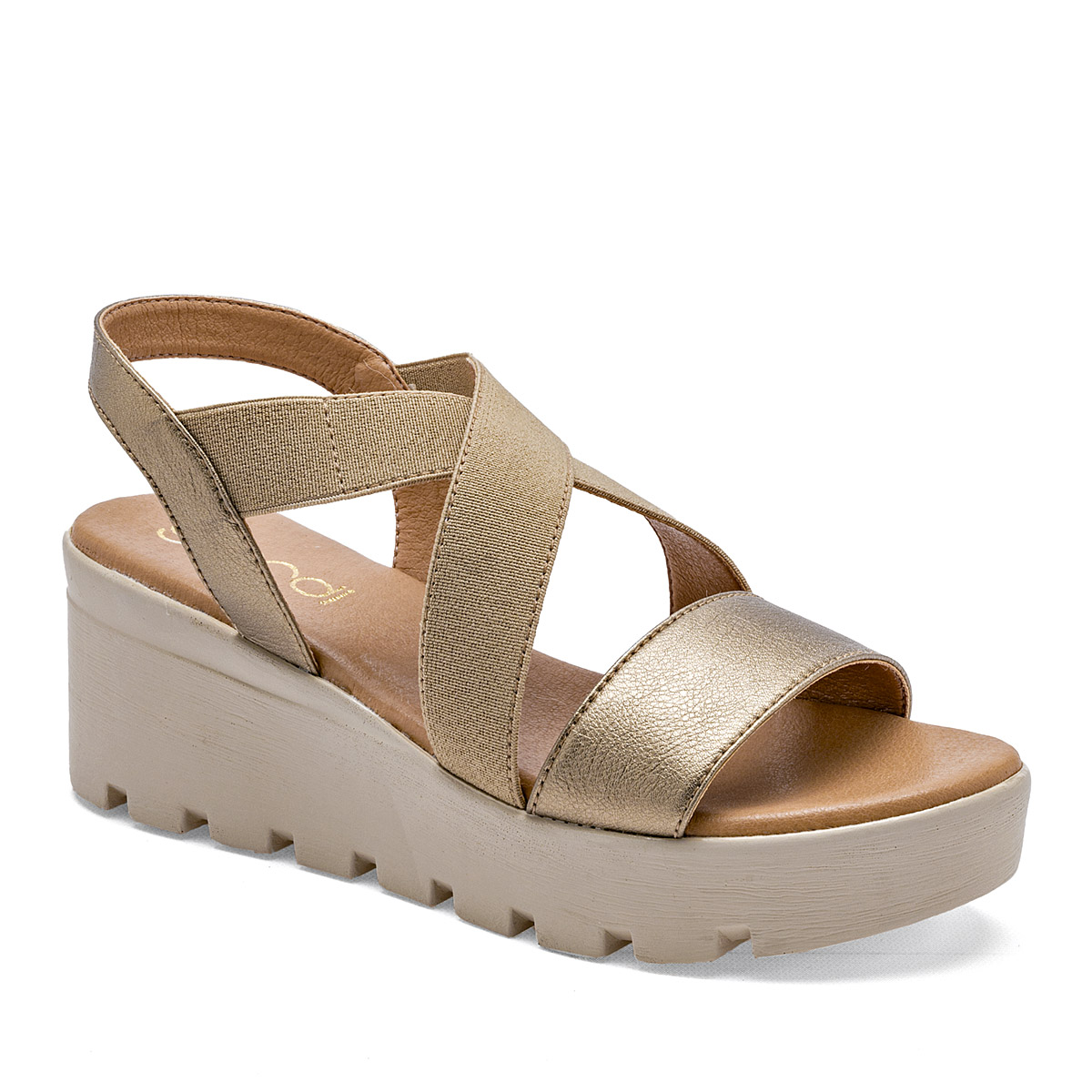 SANDALIA PLATAFORMA 6 CM GILARDI PARA MUJER COLOR ORO 802
