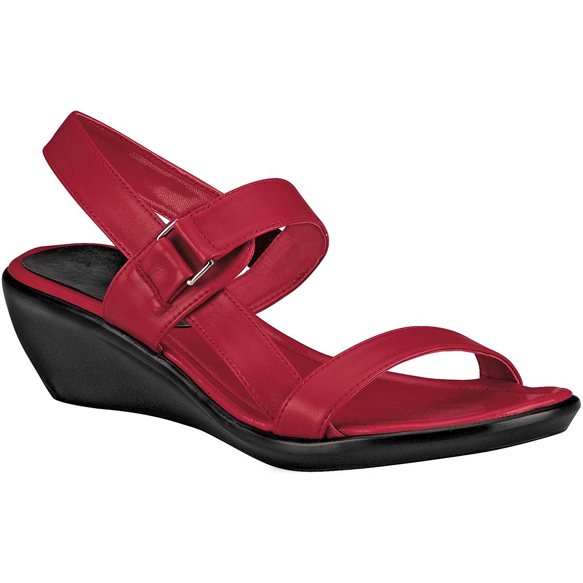 SANDALIA PLATAFORMA 5 CM PRAVIA PARA MUJER COLOR ROJO 1546