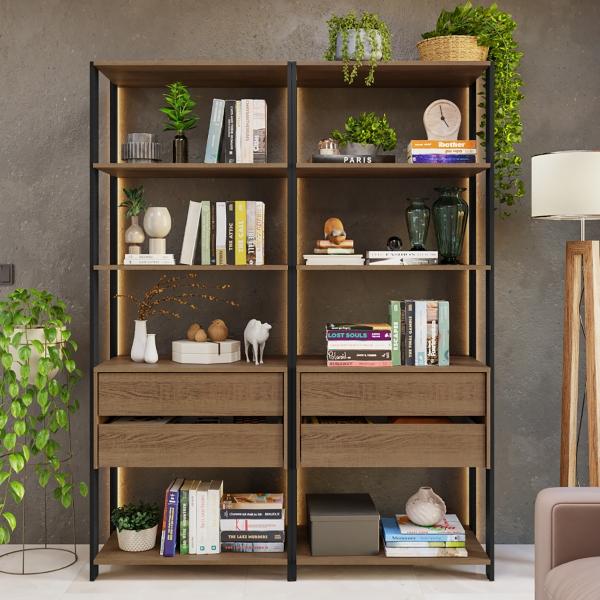 Armario Organizador Multiuso para Libros Madesa 140cm MN