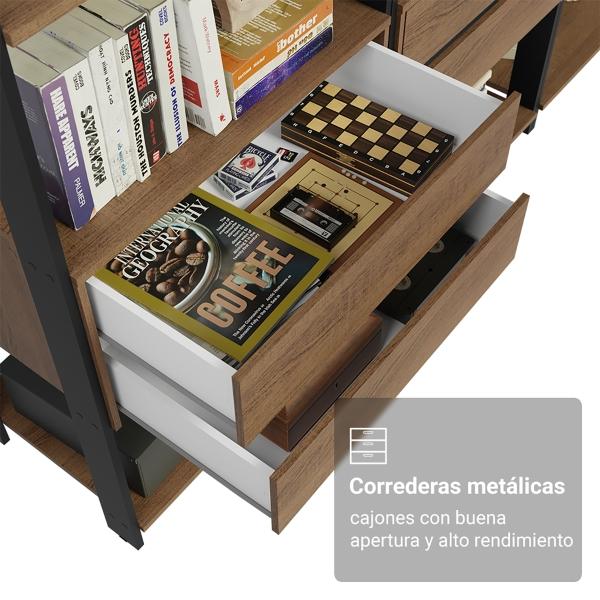 Armario Organizador Multiuso para Libros Madesa 140cm MN
