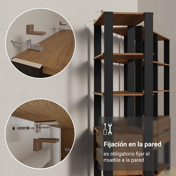Armario Organizador Multiuso para Libros Madesa 140cm MN