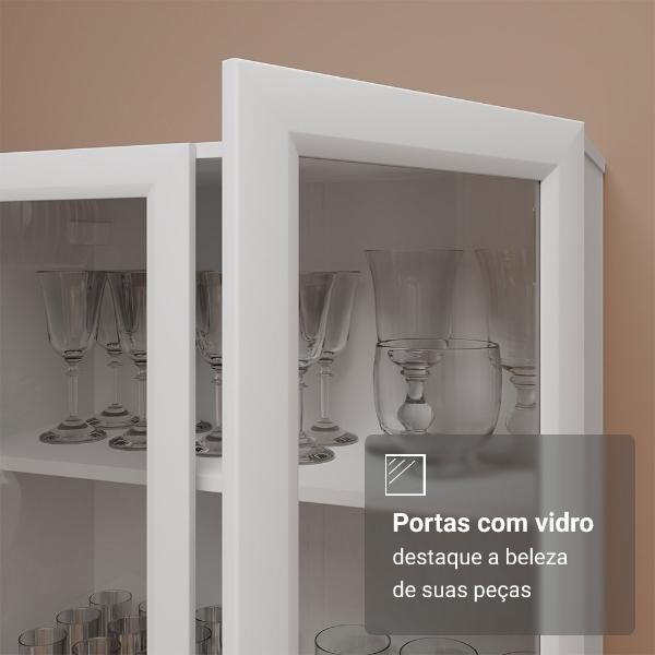 Mueble Armario de Vidrio Madesa 2 Puertas Con Pies BB 03
