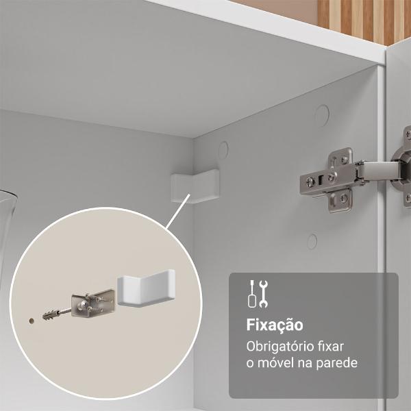 Mueble Armario de Vidrio Madesa 2 Puertas Con Pies BB 03