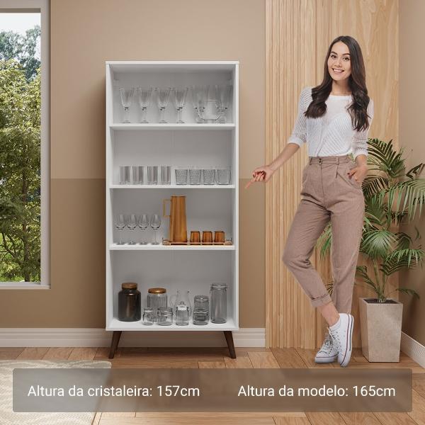 Mueble Armario de Vidrio Madesa 2 Puertas Con Pies BB 03