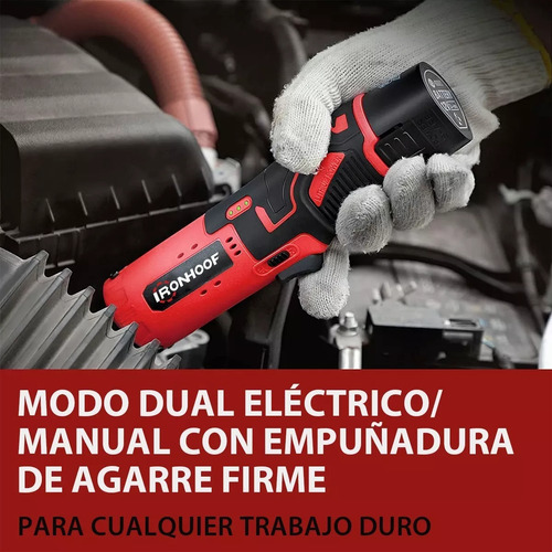 Llave De Impacto Inalámbrica Pistola Eléctrica 3/8 50 Nm 127V Ironhoof SLMXF037RB