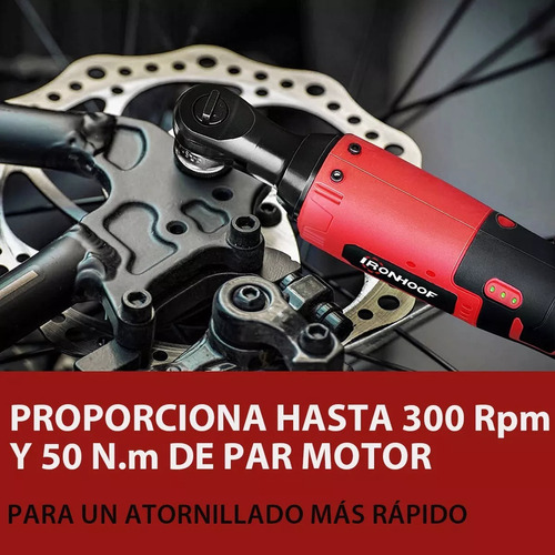 Llave De Impacto Inalámbrica Pistola Eléctrica 3/8 50 Nm 127V Ironhoof SLMXF037RB