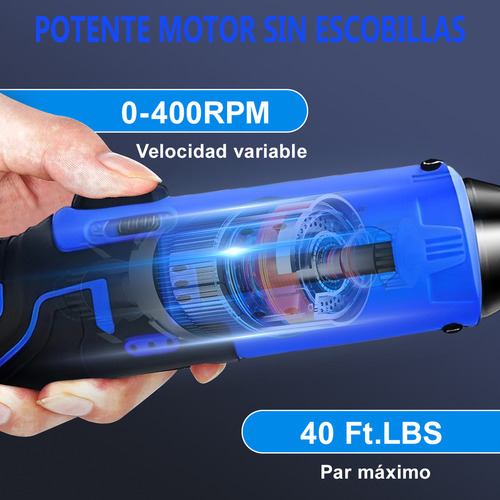 Llave De Impacto Inalámbrico Kit Pistola Impacto 2 Batería
