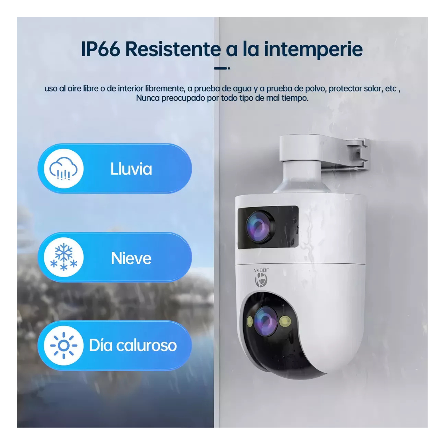 Cámara De Seguridad Wifi Exterior Doble Pantalla Con Alarma Camara Foco Camara Vigilancia Exterior Visión Nocturna Incluida Blanca