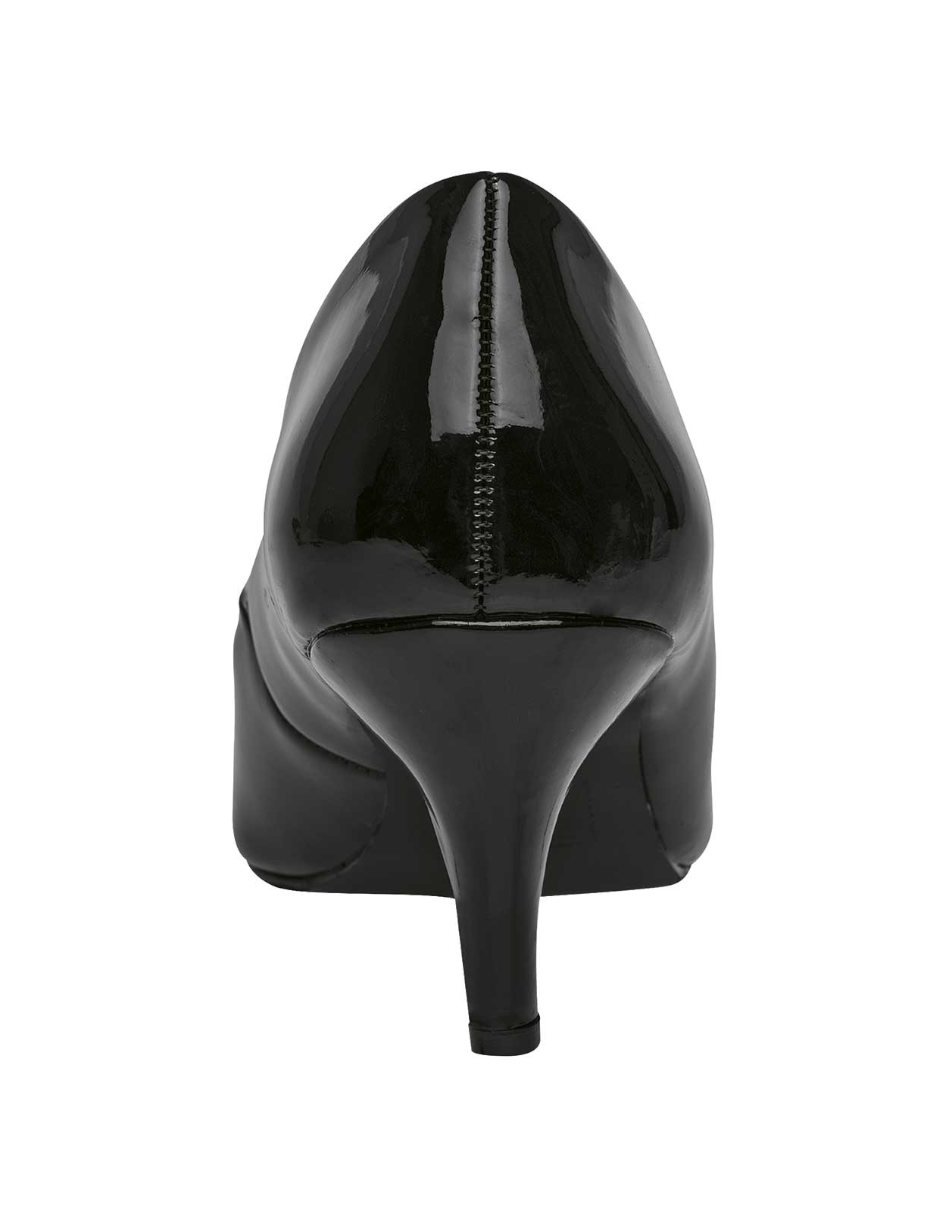 zapatilla mujer de charol color negro