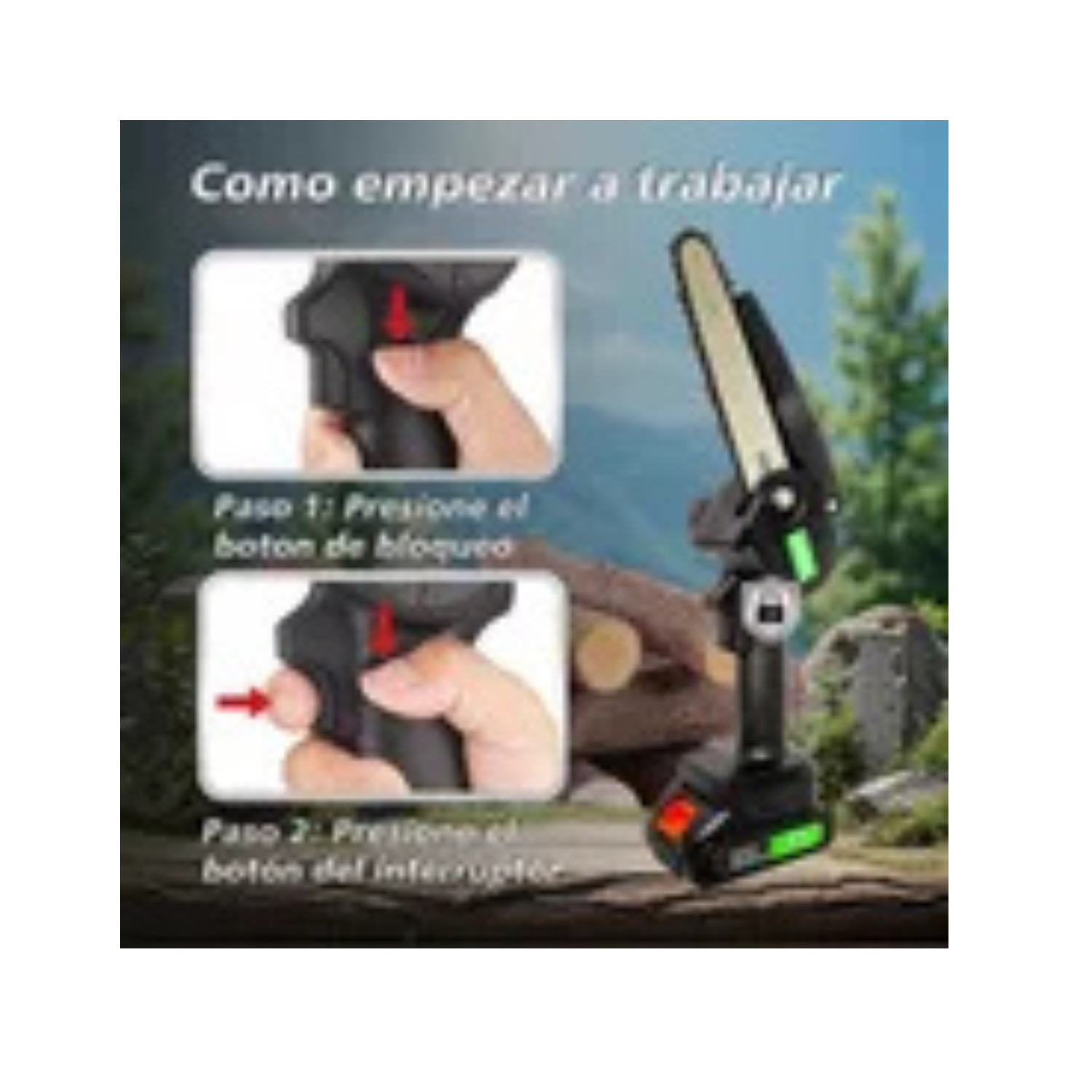 Motosierra Eléctricas Mini Sierra Chica Inalambrica Portátil