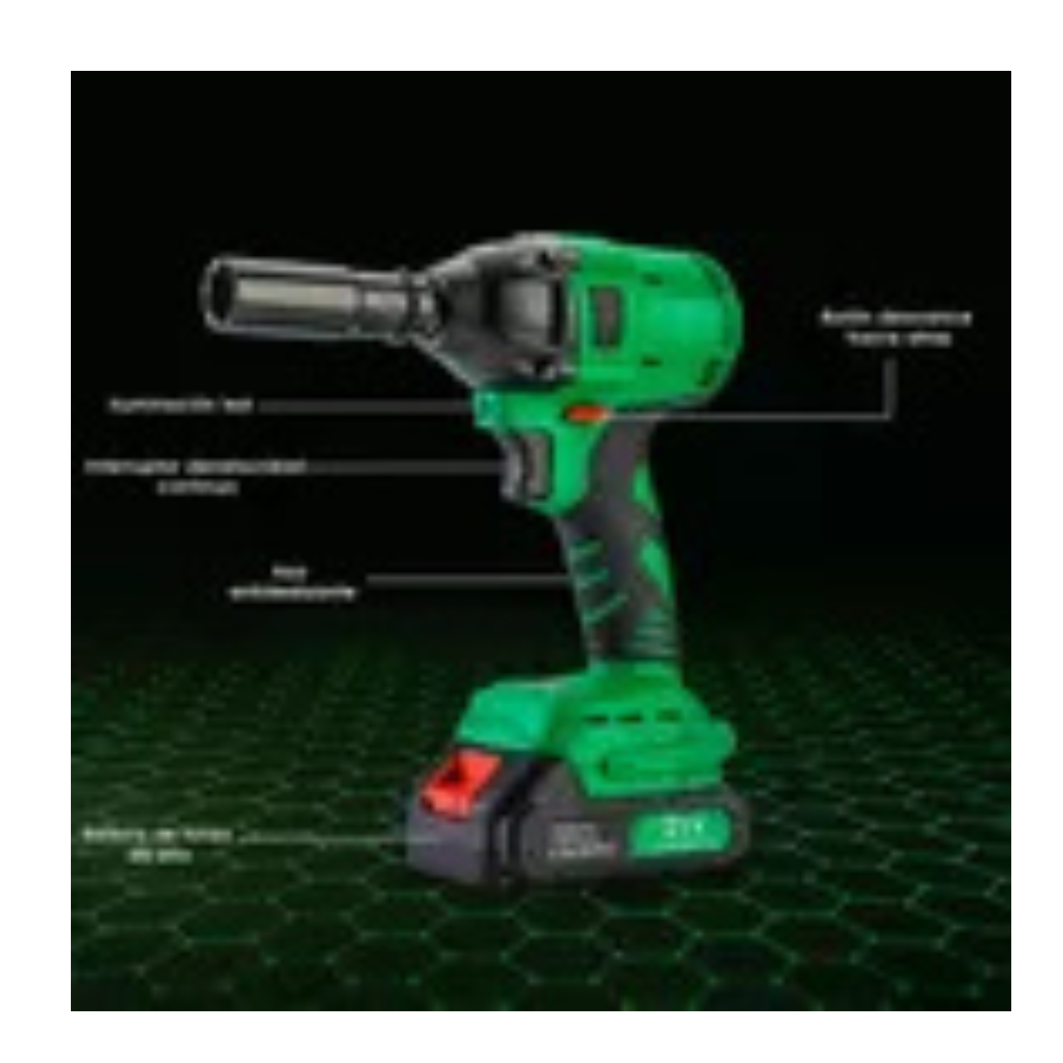 Llave De Impacto Pistola Taladro Eléctrica Inalámbrico 2pila