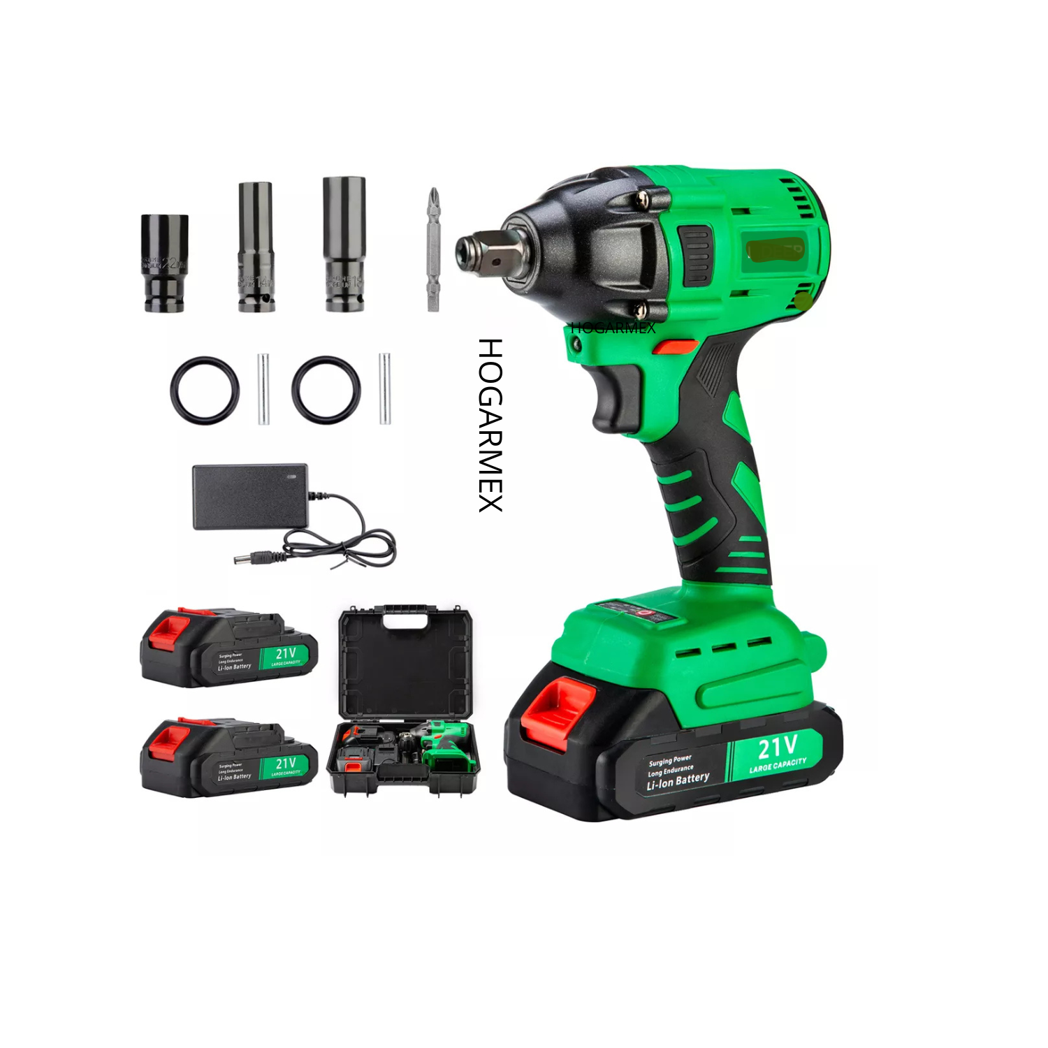 Llave De Impacto Pistola Taladro Eléctrica Inalámbrico 2pila