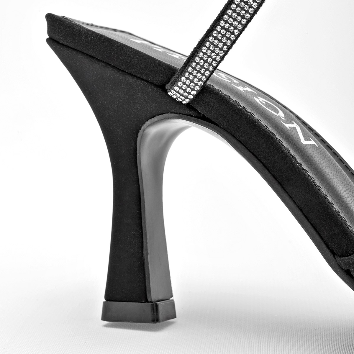 CLASBEN AFRODITA ZAPATILLA MUJER DE GRADUACION TACON 9 CM COLOR NEGRO