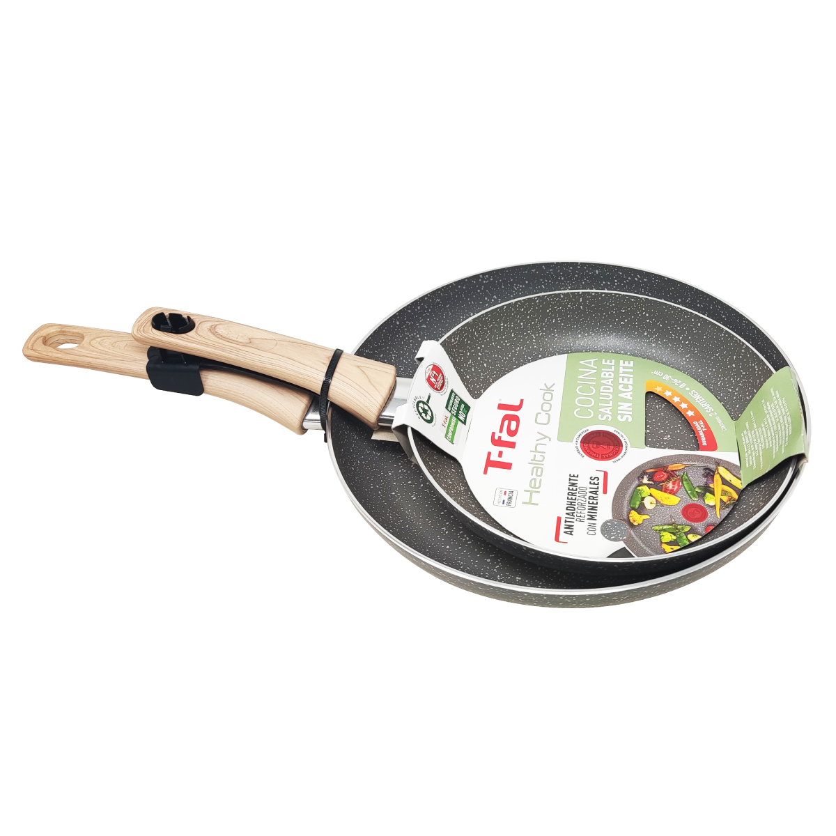 Juego de 2 Sartenes 24/30 cm Healthy Cook T-Fal B7019082