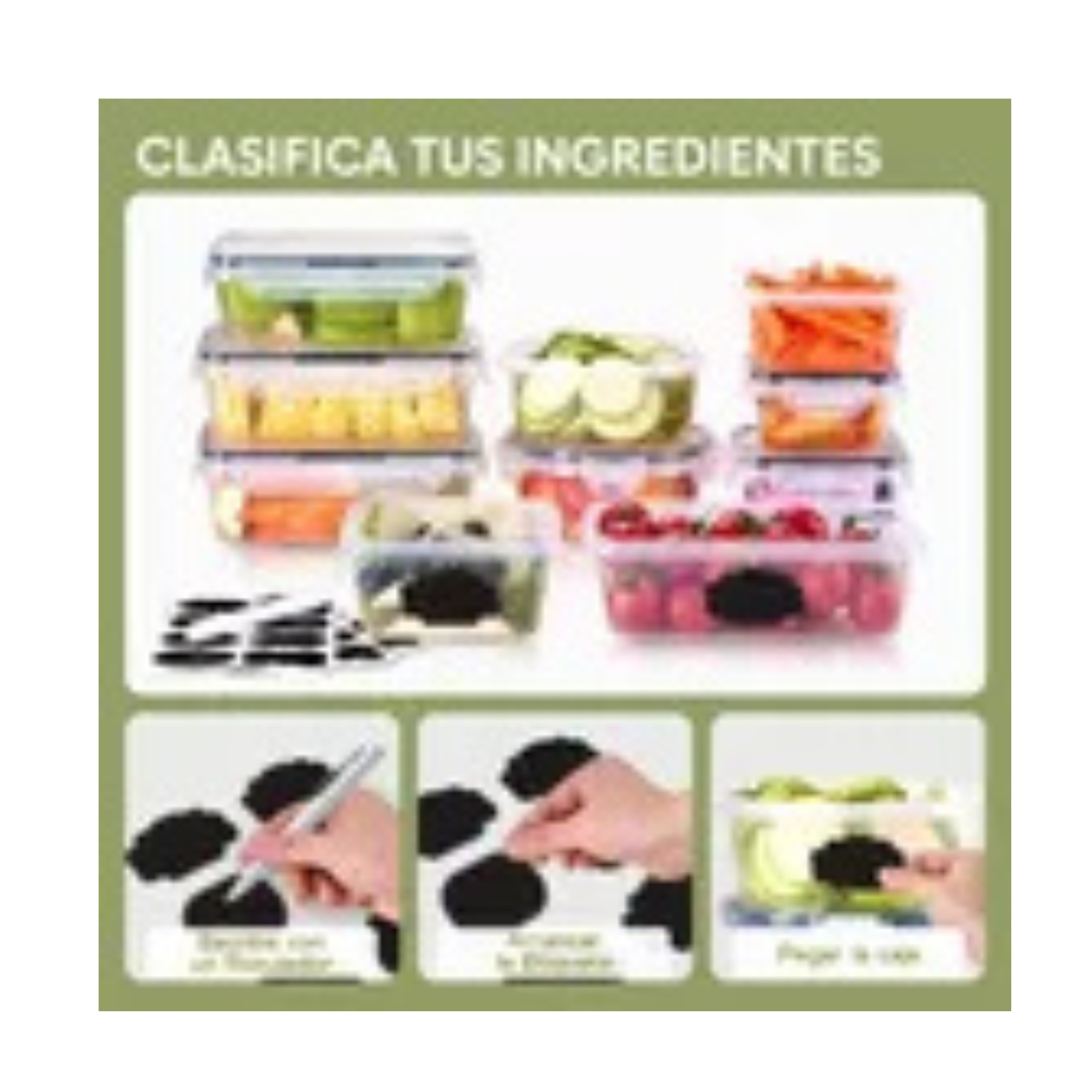 Set 24 Recipiente Hermetico Contenedor Alimentos Almacenar