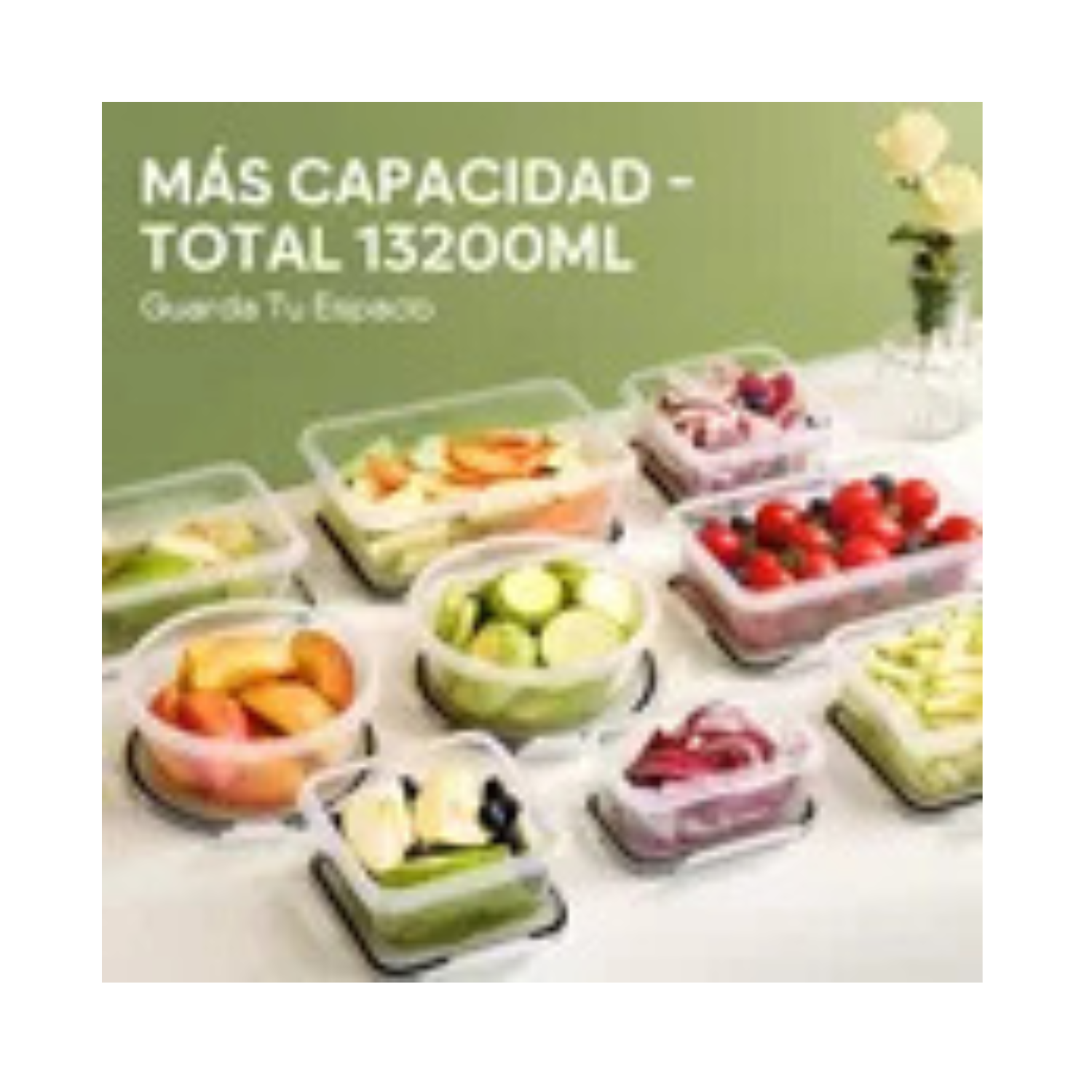 Set 24 Recipiente Hermetico Contenedor Alimentos Almacenar