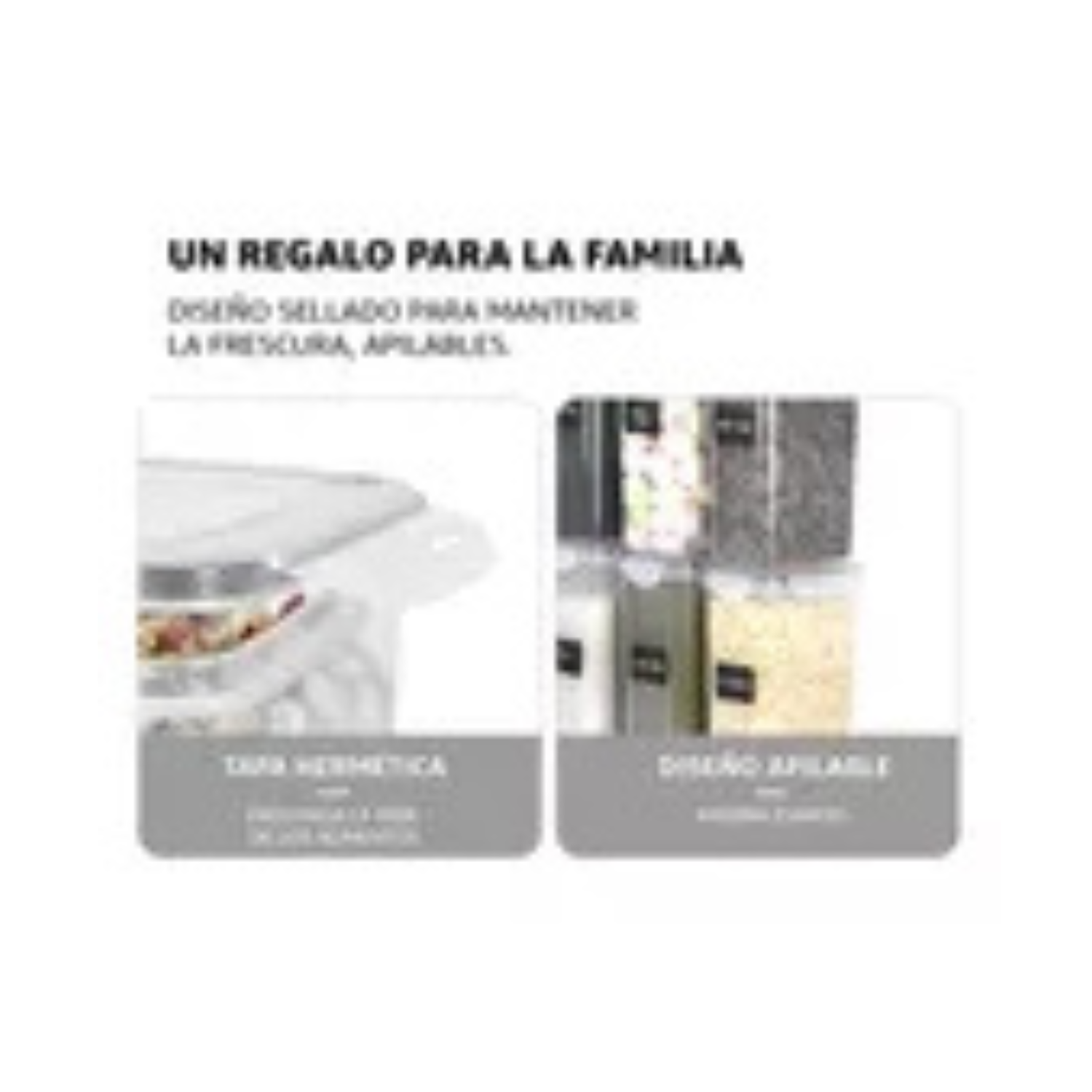 Set 42 Recipiente Hermetico Contenedor Alimentos Almacenar Color Transparente