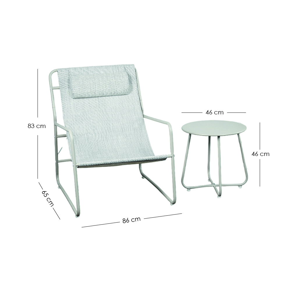Ilios Innova | Sala de 3 Piezas para Exterior con Mesa de Hierro