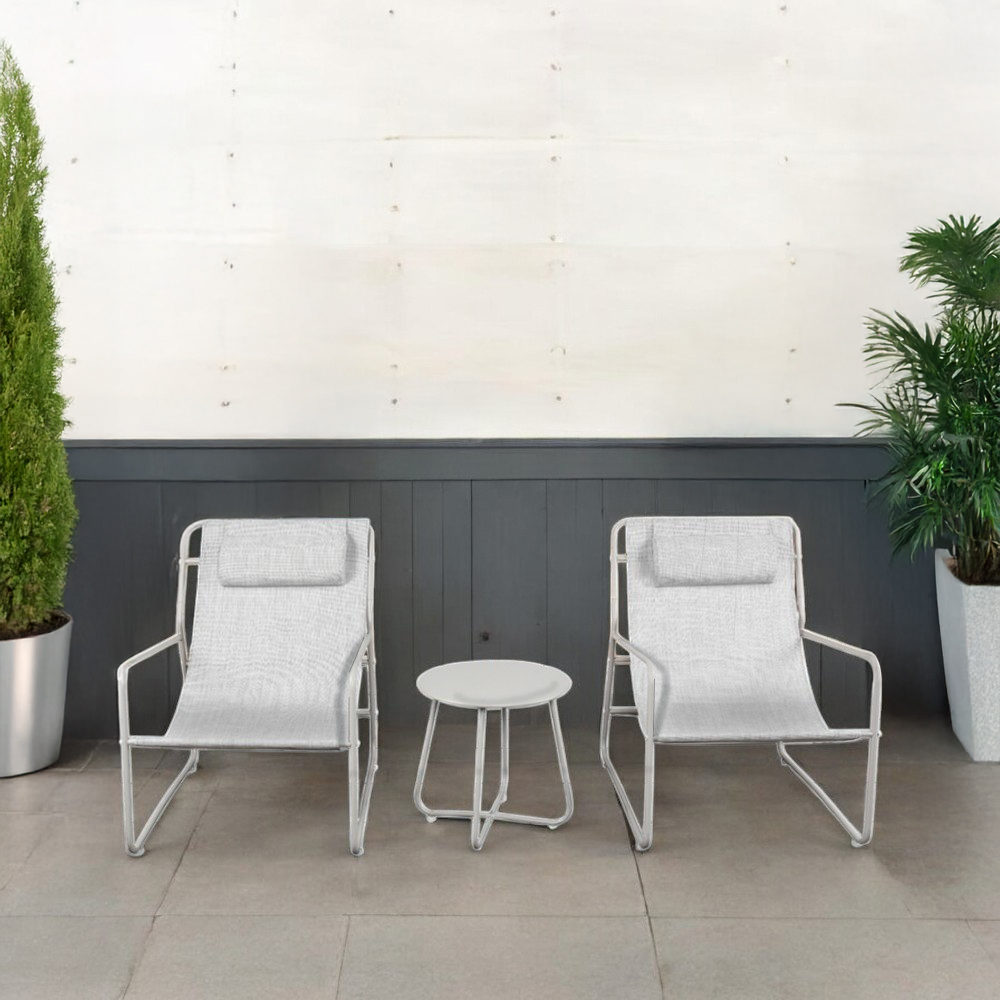 Ilios Innova | Sala de 3 Piezas para Exterior con Mesa de Hierro