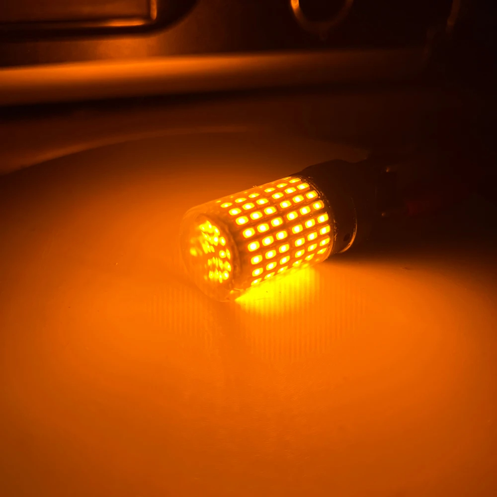 2 luces direccionales Ambar foco señal 1156 BA15S P21W bombillas LED luz coche lámpara moto camion