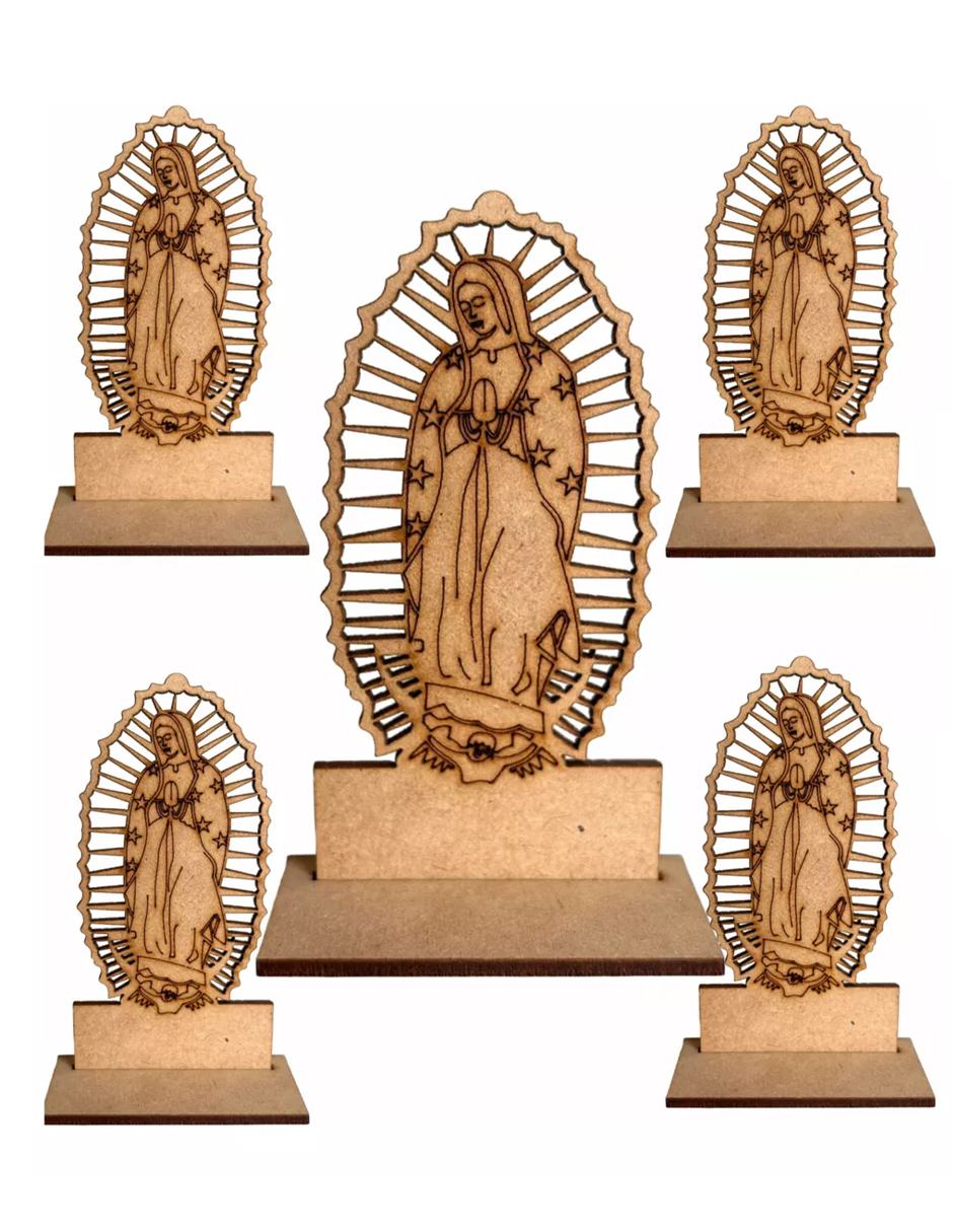 20 Recuerdos De Virgen Guadalupe De 1.5mm Mdf - Altura9.5cm